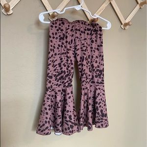Bailey’s blossom bell bottom pants bells Dalmatian dot trendy 18-24 months